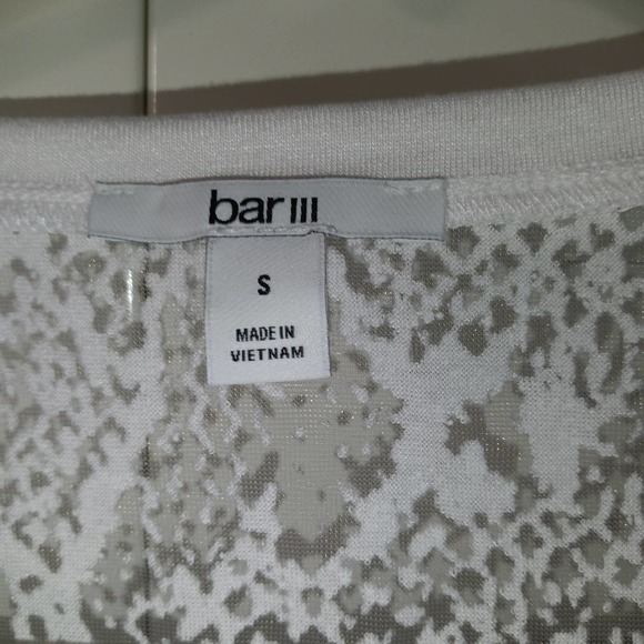 Bar III Sheer Burnout Mesh Top Size S - Picture 5 of 7